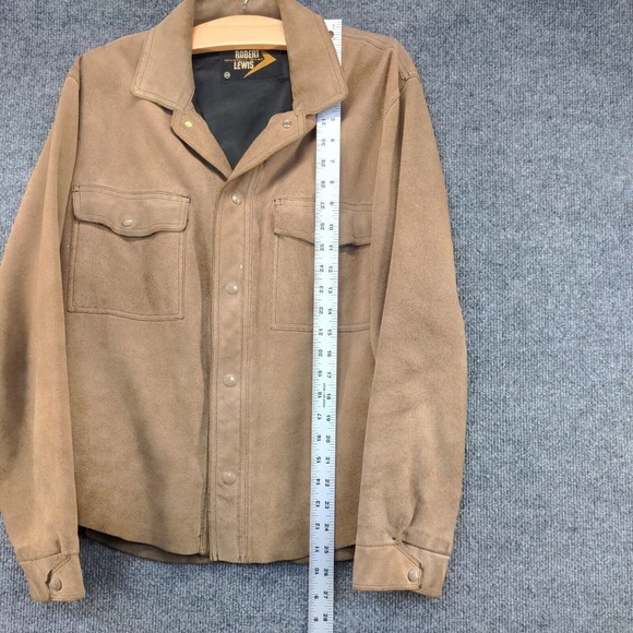 Robert Lewis Men's Weather Wear Leather Jacket Tan 40 Vintage - Picture 11 of 13